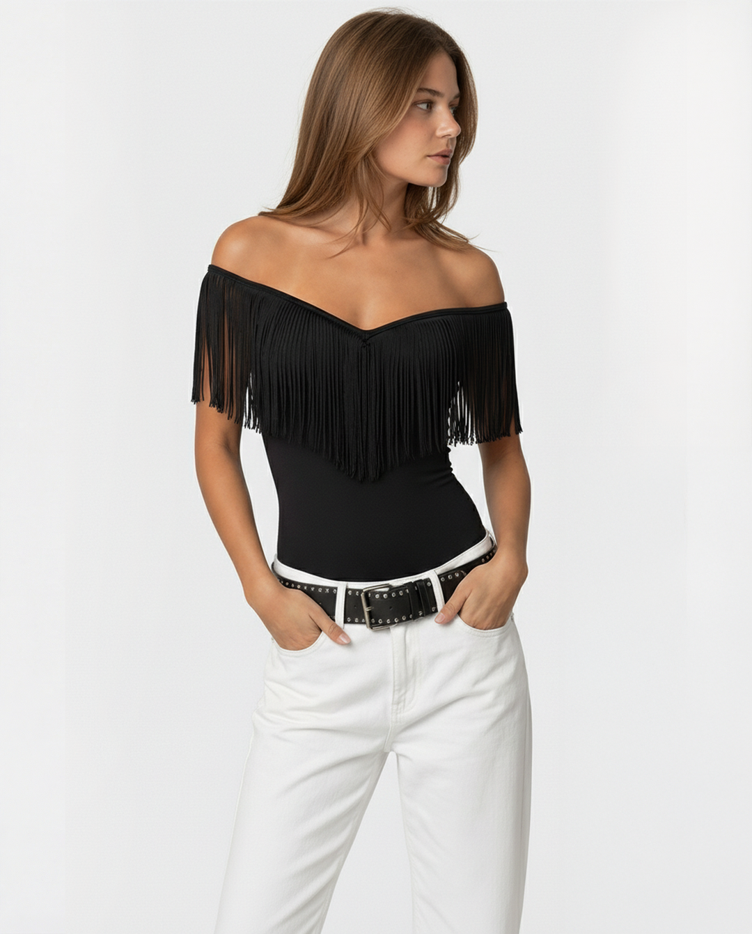 Top Élégance à Franges