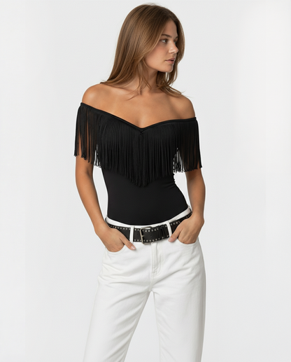 Top Élégance à Franges